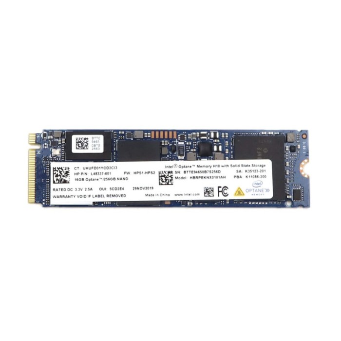 Накопичувач SSD Intel Optane H10 256Gb NVMe M.2 Gen3x4 (HBRPEKNX0101AH)