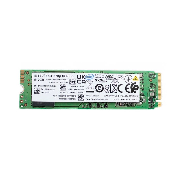 Накопичувач SSD INTEL 670P 512Gb NVMe M.2 Gen3x4 (SSDPEKNU512GZ)